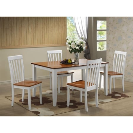 Made-To-Order 5pc Bloomington Dining Set  White-Honey Oak MA47207
